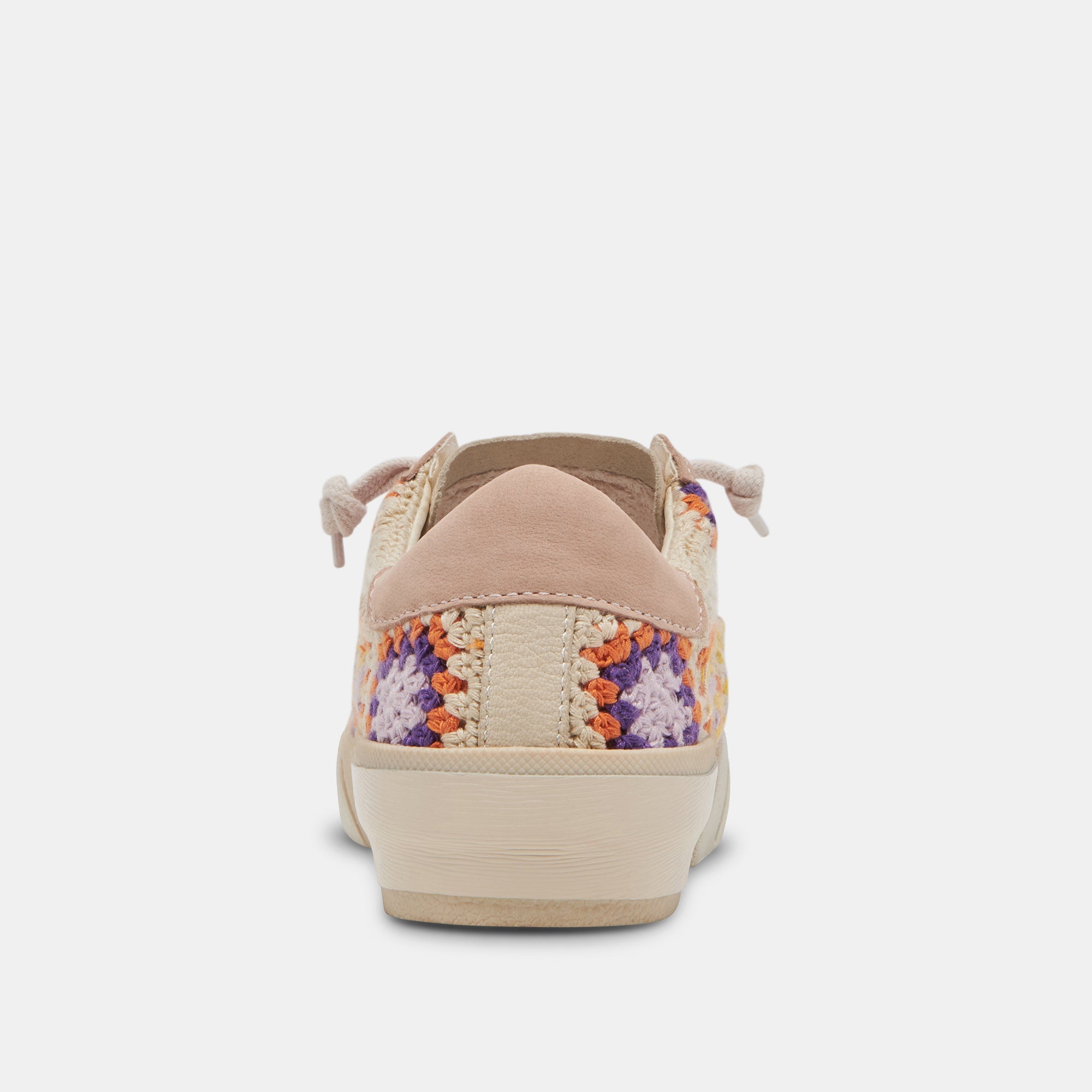 ZINA Purple Floral Crochet Sneakers - Handmade Comfortable Women's Shoes for Casual Wear, Summer Outfits & Boho Fashion