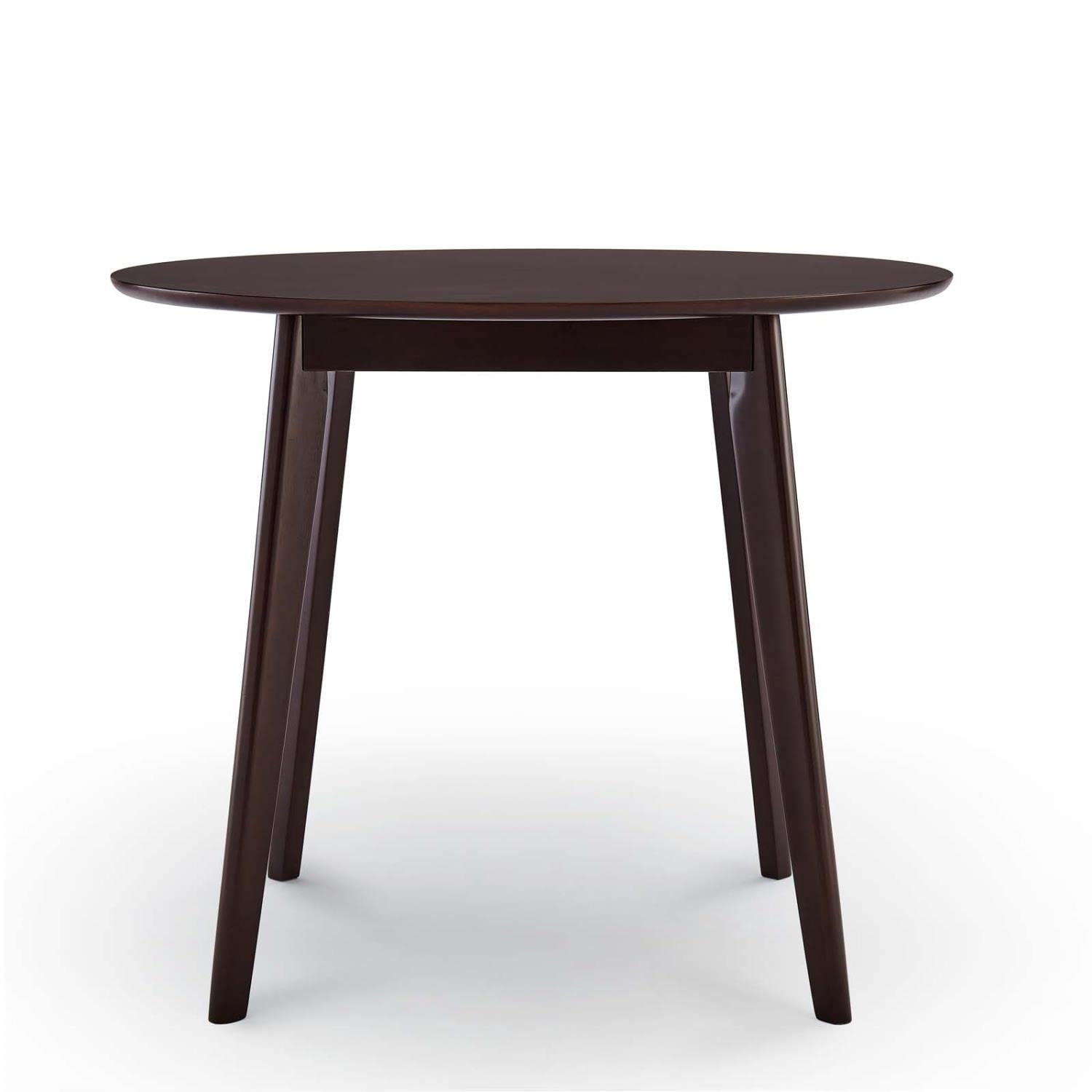 Modway Vision 35 Inch Round Dining Table in Cappuccino Finish - Perfect for Small Spaces, Kitchen Nooks & Cozy Breakfast Areas