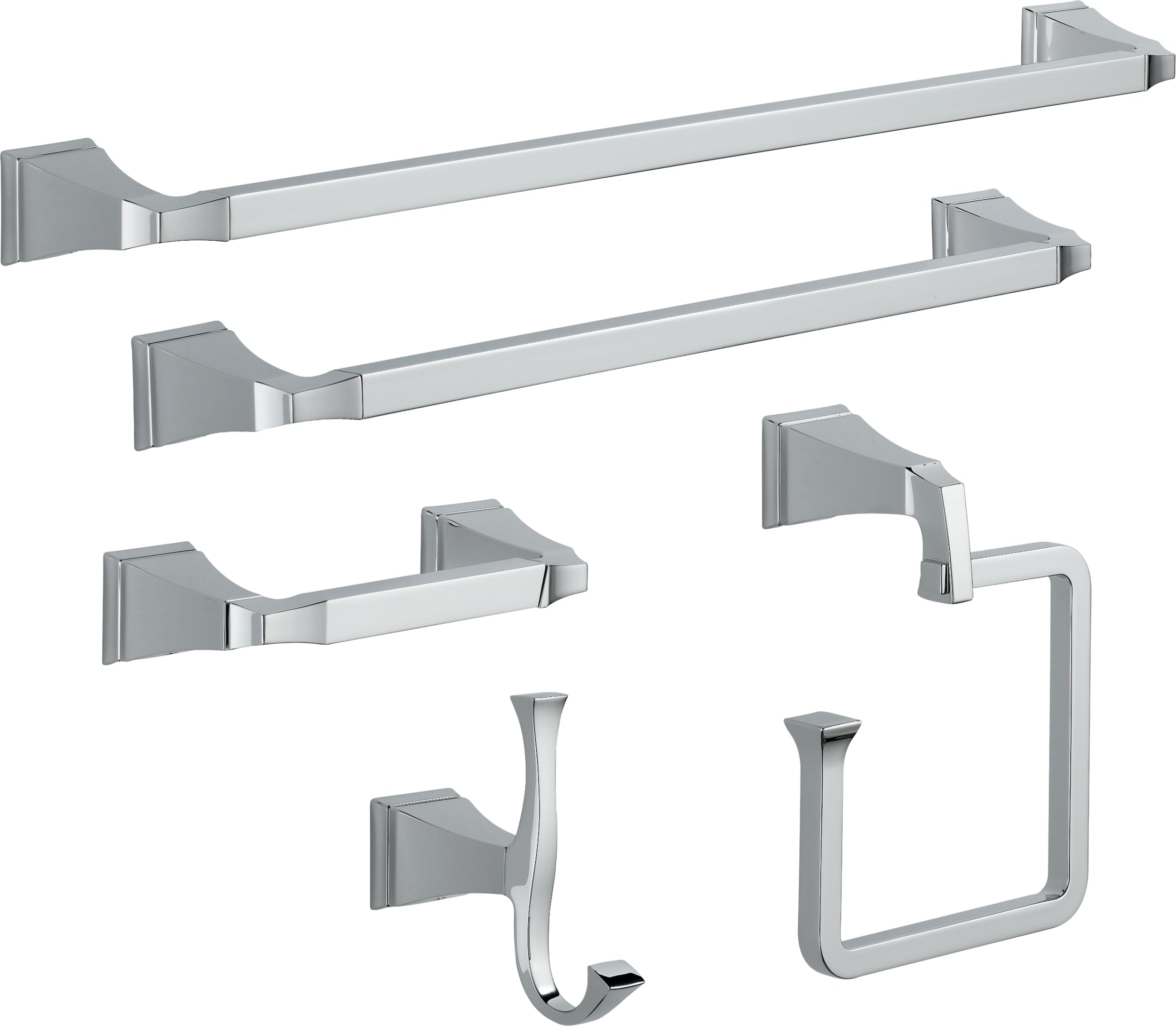Delta Faucet 75150 Dryden Chrome Toilet Paper Holder - Modern Bathroom Tissue Dispenser for Home, Office & Restroom