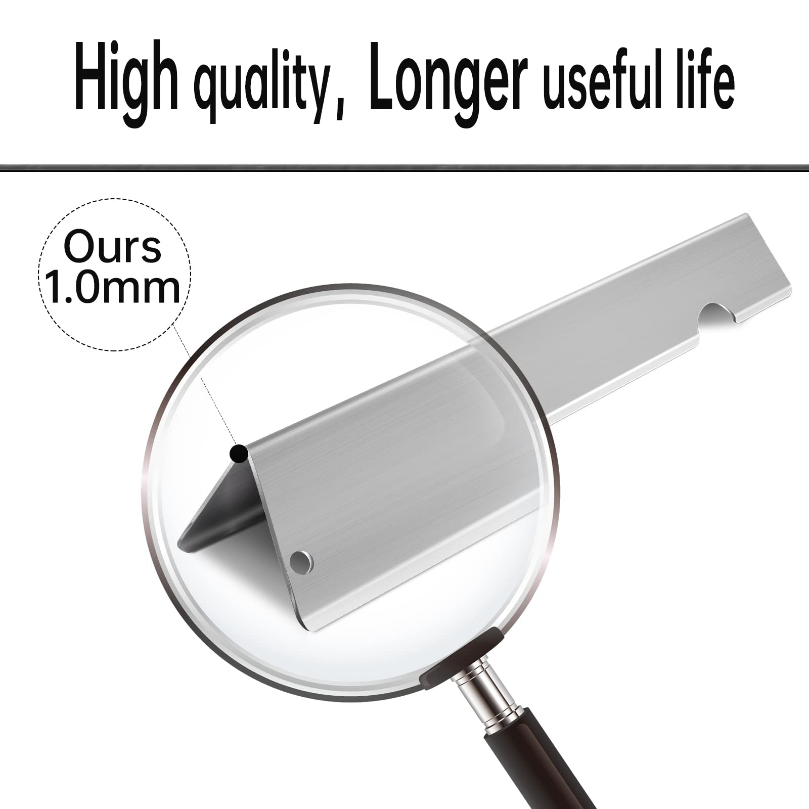 Kalomo Stainless Steel Grill Flavorizer Bars Replacement Parts for Weber Genesis II E-310 E-335 S-335 & LX S-340 - 17 Inch Heat Deflectors (Compatible with 66032 66040) - Durable BBQ Accessories for Backyard Grilling & Outdoor Cooking
