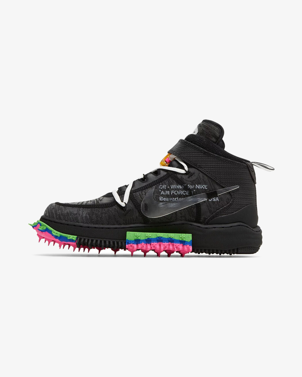 Nike x Off-White Air Force 1 Mid Sneakers - Black Basketball Shoes for Men & Women - Streetwear Fashion & Casual Wear