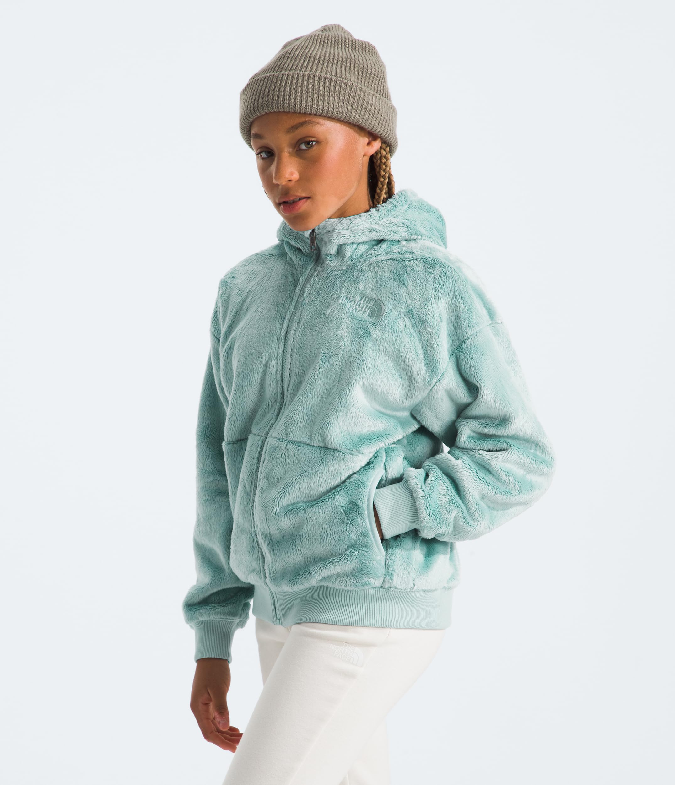 The North Face Girls' Osito Full Zip Fleece Hoodie - Warm & Cozy Winter Jacket for Outdoor Play, School & Everyday Adventures