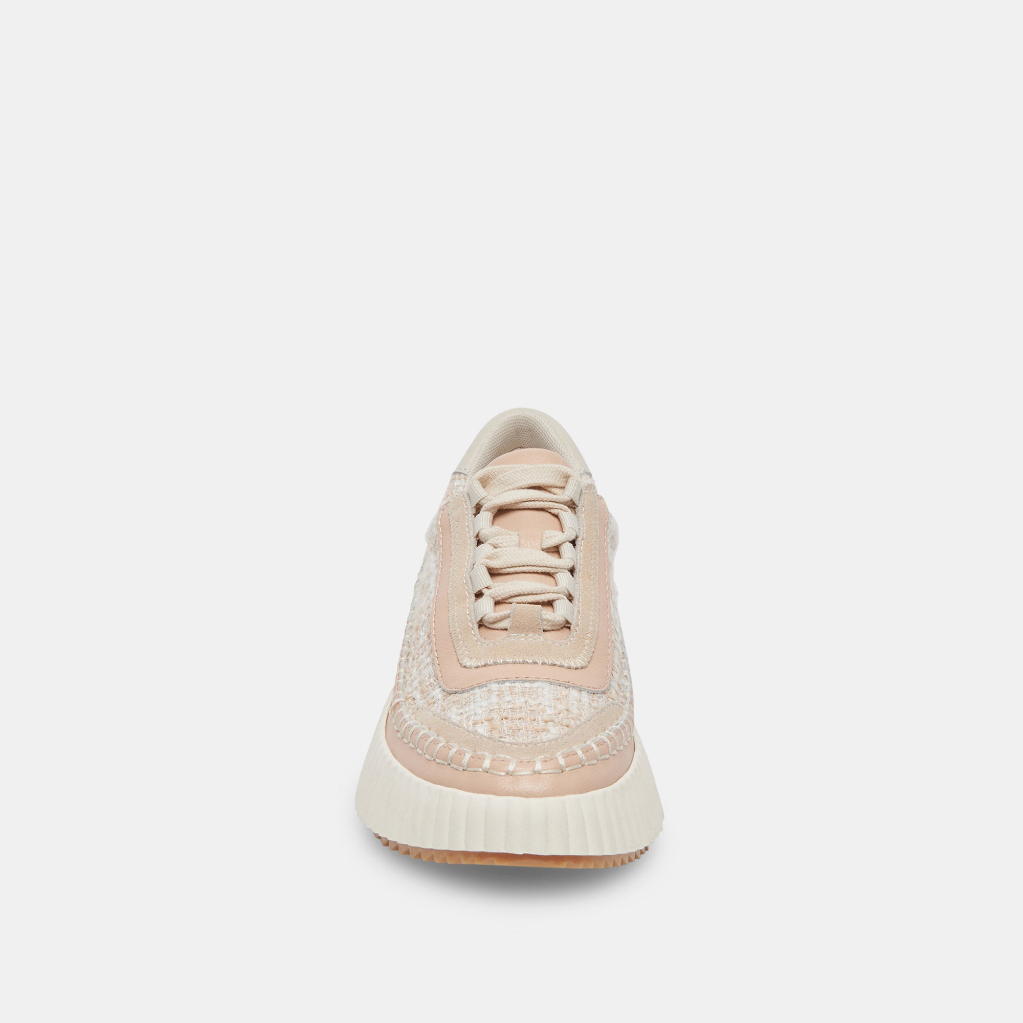 DOLEN Women's Sneakers - Ivory Multi Woven Casual Shoes for Walking, Running & Everyday Wear | Comfortable Breathable Fashion Sneakers for Women | Perfect for Workouts, Errands & Street Style