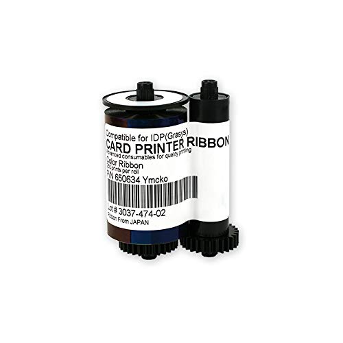 Compatible YMCKO Ribbon for IDP Smart 30S 50S 50D 50L Card Printers - 250 Prints (Model 650634) | Perfect for ID Badge Printing, Office Security & Access Control Systems