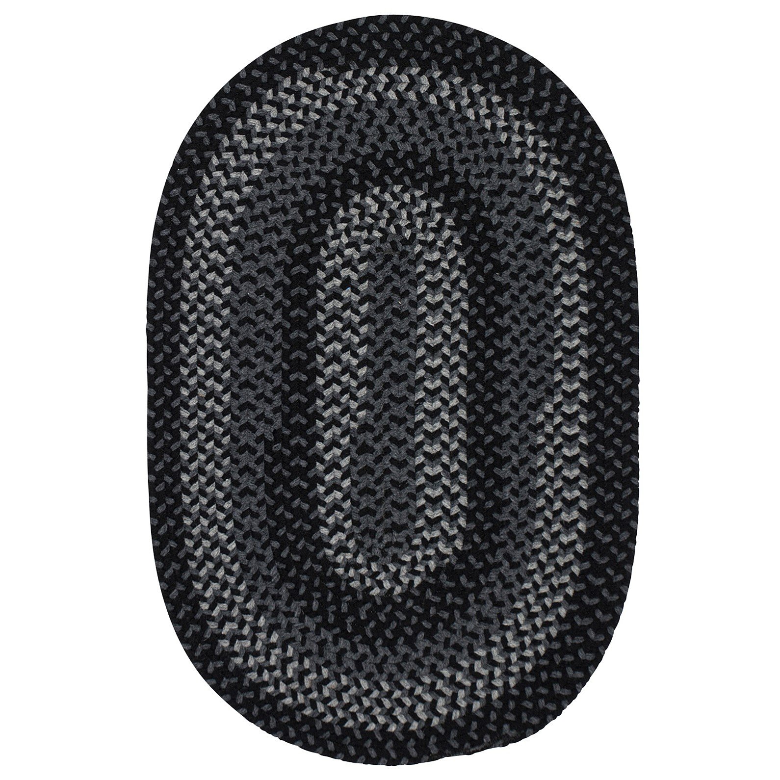 Premium Walden Rugs 6x6 Feet Round Area Rug - Soft Black & Charcoal Modern Design for Living Room, Bedroom, or Office Decor