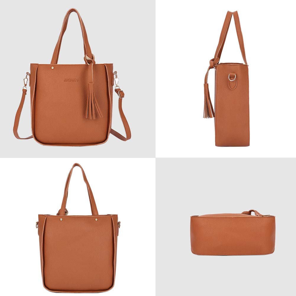 Segater® Women's Handbag Set - Shoulder Bag, Crossbody Bag, Wallet & Card Purse (4-Piece) - Perfect for Work, Travel & Everyday Use