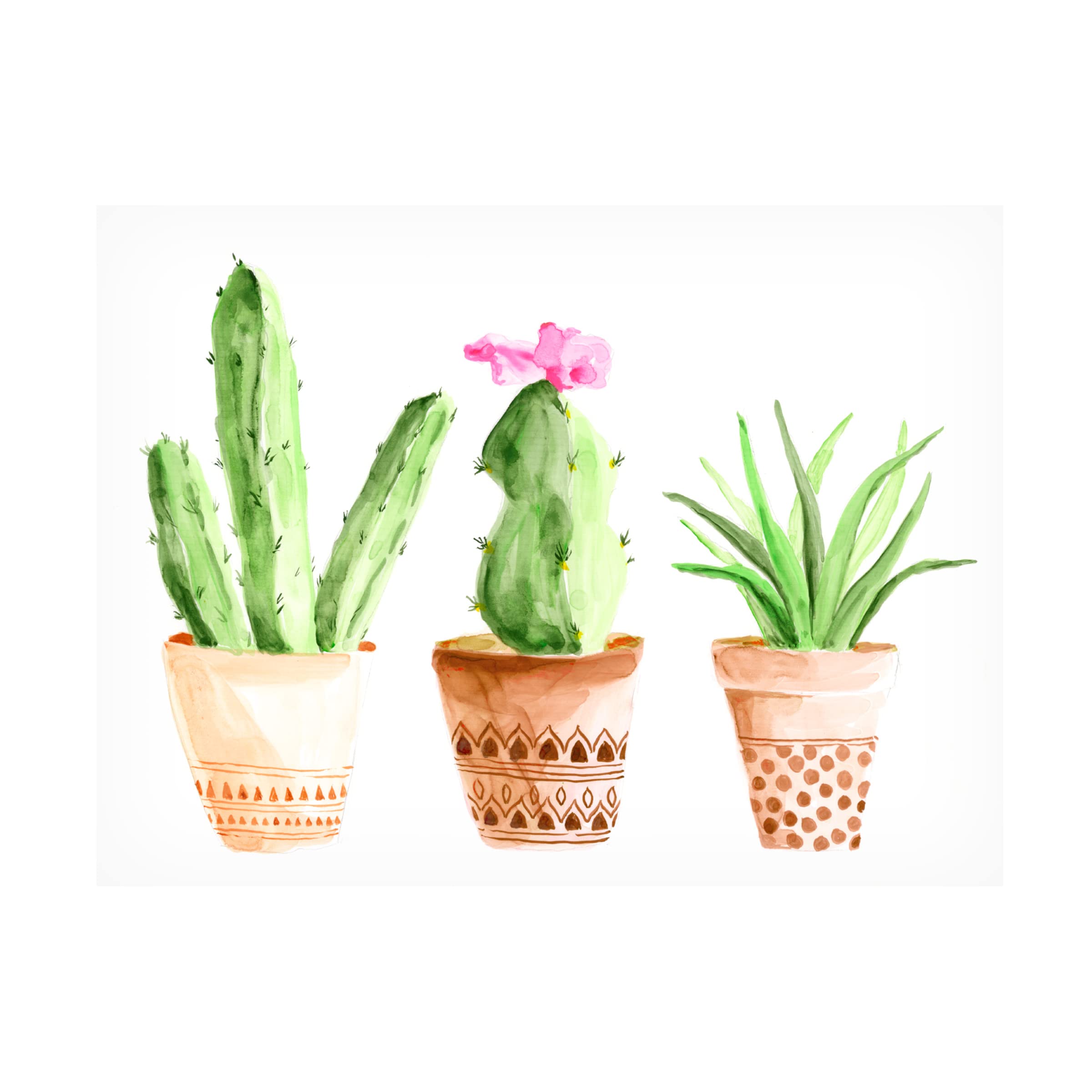 Regina Moore 'Patterned Pots II' Canvas Wall Art - Modern Home Decor for Living Room, Bedroom & Office | Trademark Fine Art