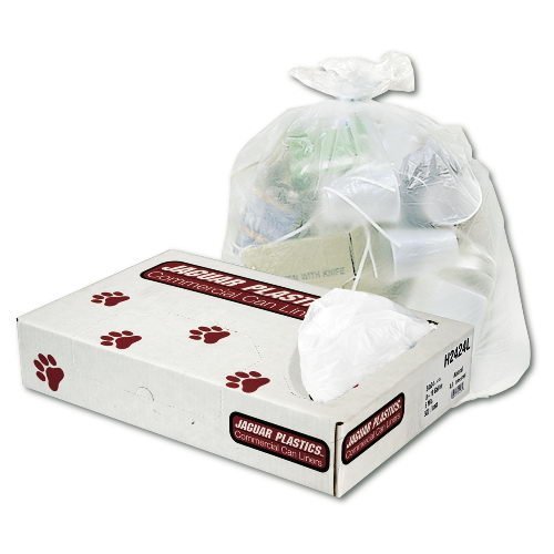Jaguar Plastics Heavy-Duty Commercial Can Liners - Bulk Pack (JAG H334010) for Trash Bins, Waste Disposal & Industrial Use