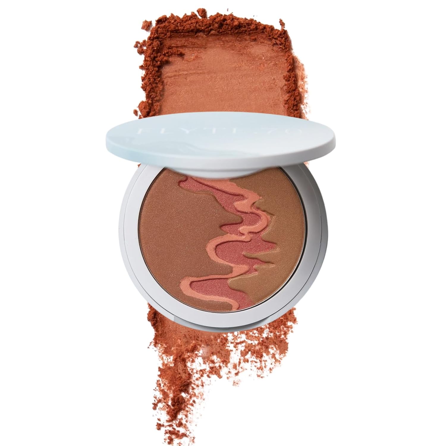 Bronze Facial Setting Powder with Squalene - Moisturizing, Long-Lasting Shimmer Makeup for Sun-Kissed Tan Look | 3 Blendable Shades for Contouring & Foundation | Perfect for Daily Wear & Special Occasions
