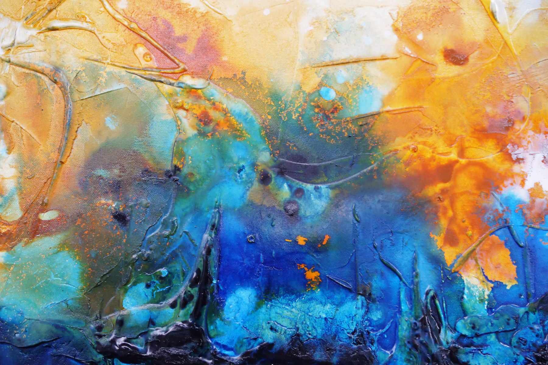 Serenade Beach 140cm x 100cm Blue Sienna Textured Abstract Canvas Art - Modern Wall Decor for Living Room, Bedroom & Office