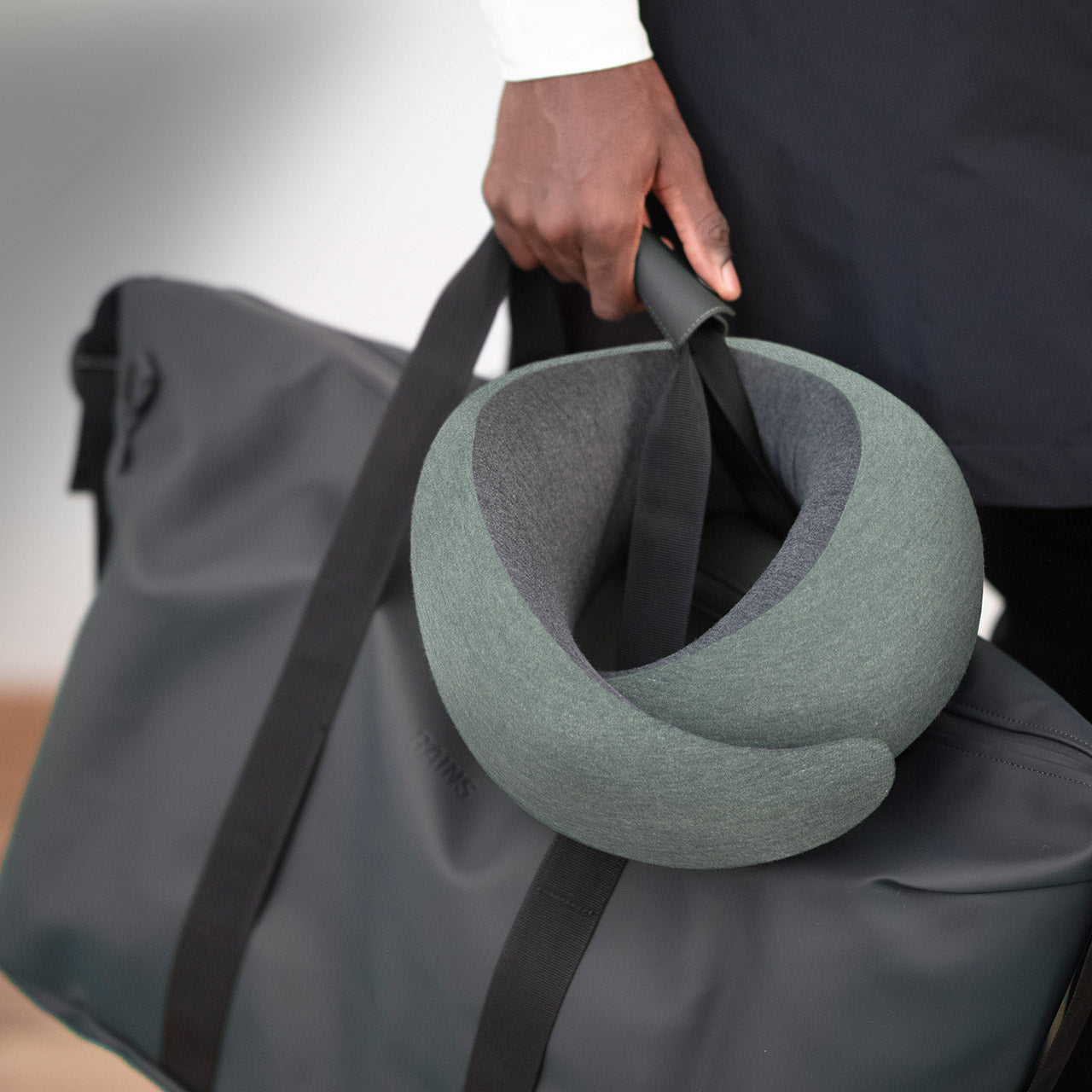 Ostrichpillow Go Neck Pillow - Travel & Nap Support for Office, Airplane & Car - Ergonomic Comfort for Neck Pain Relief & Better Sleep