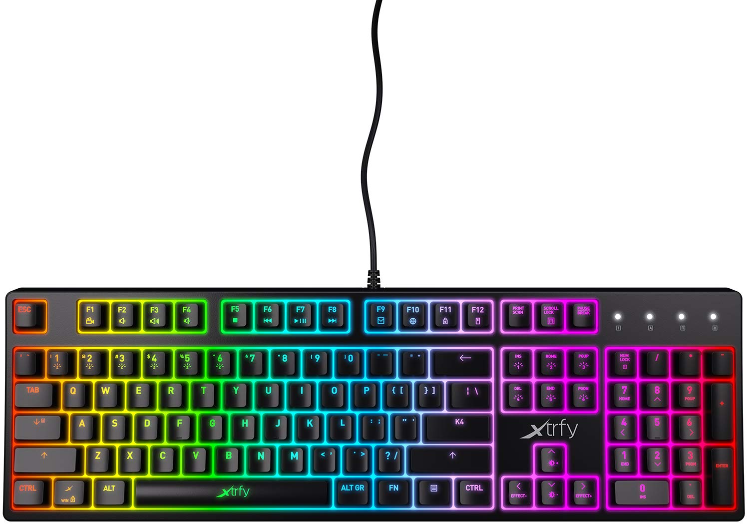 Xtrfy K4 RGB Mechanical Gaming Keyboard - 60% Compact, Hot-Swappable Switches, Customizable RGB Backlighting - Perfect for Esports, Competitive Gaming & Office Work