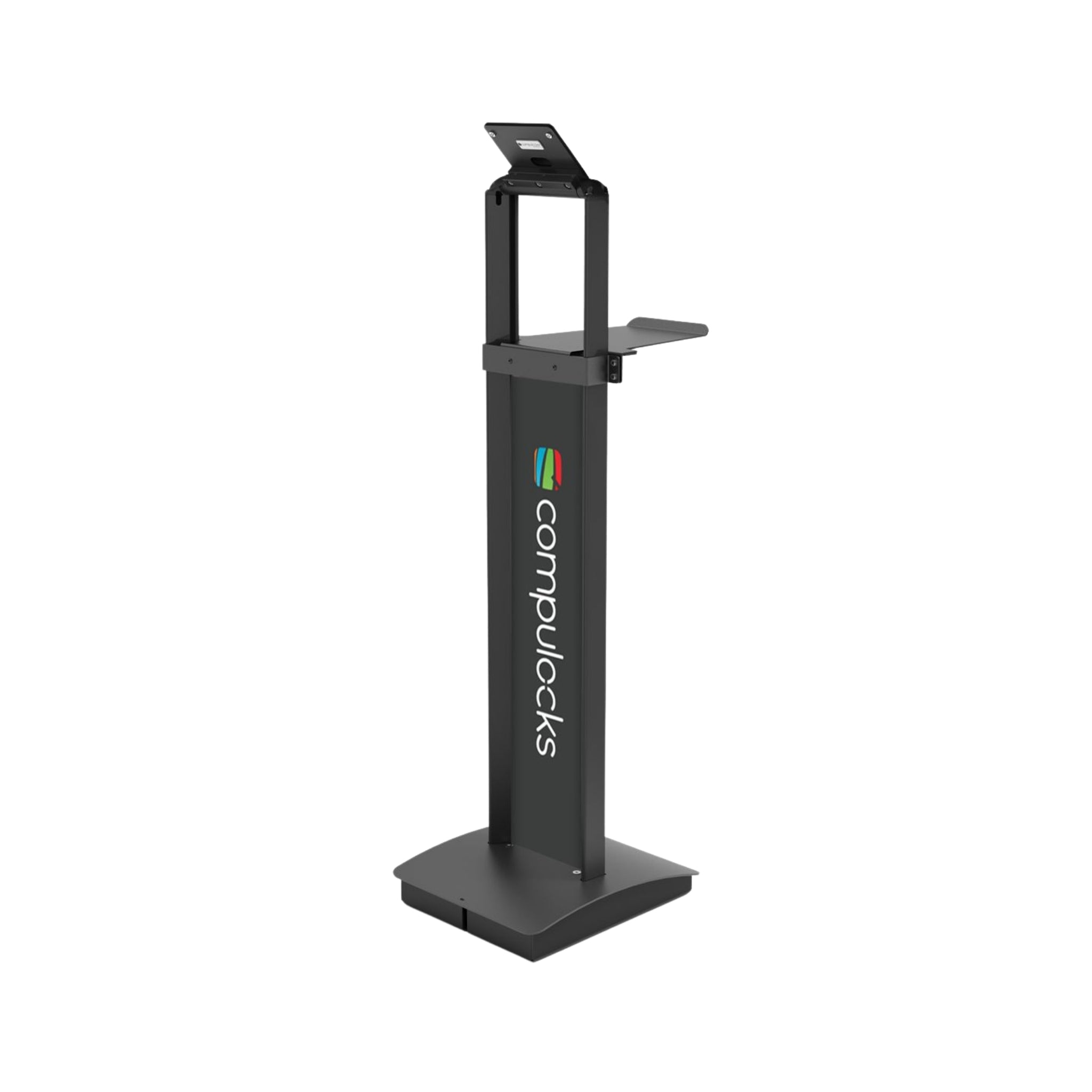 Compulocks BrandMe Adjustable Tilt Kiosk Tablet Floor Stand - Secure iPad Mount for Retail, Restaurant & Public Spaces