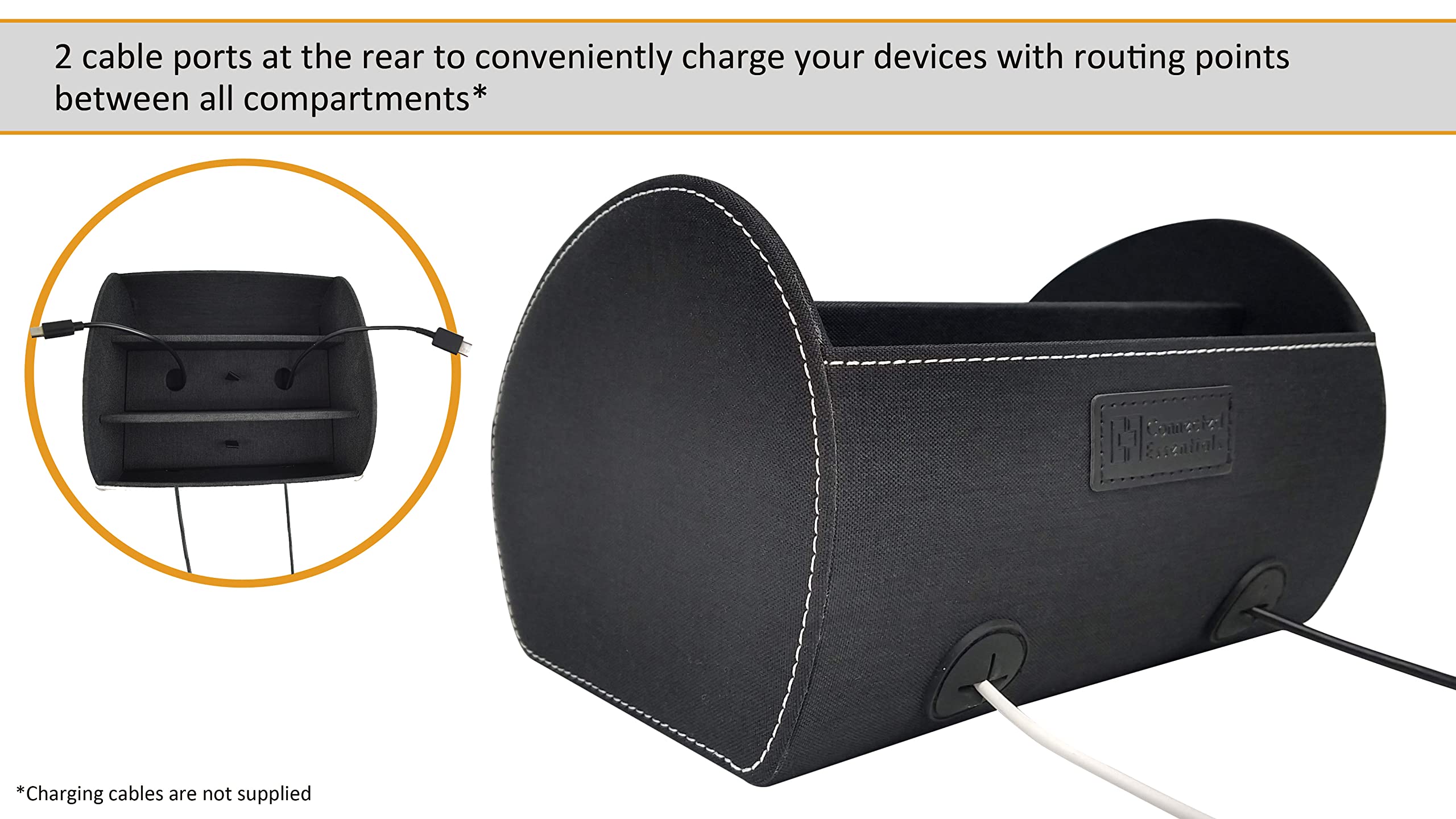 PS4 PS5 Xbox Switch Controller Stand with Charging Station - Universal Gaming Remote Holder & Organizer (CEG-31 Park & Play Black) - Perfect for Gaming Setup & Nightstand Storage