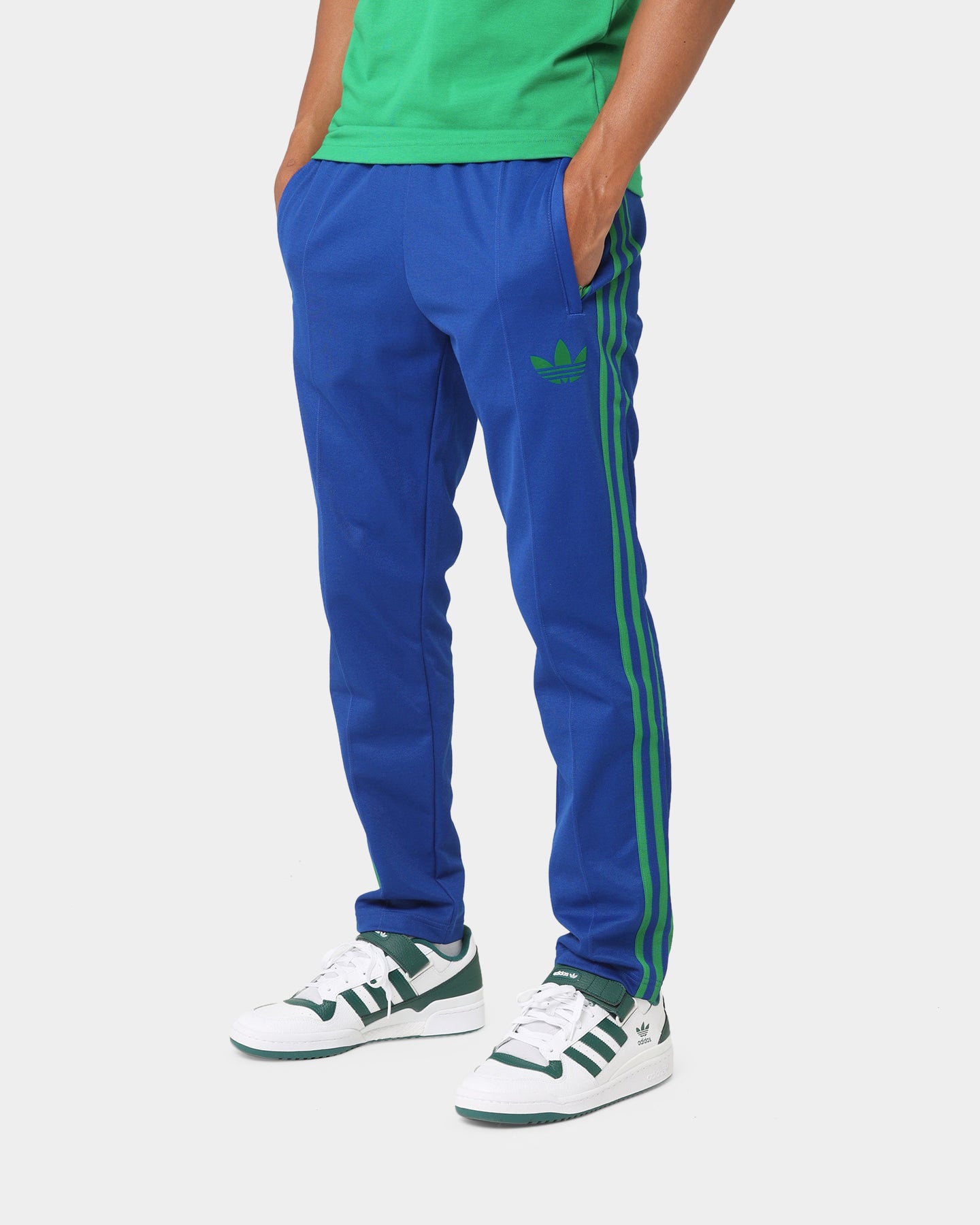 Adidas Adicolor Striped Trackpants for Men - Collegiate Royal Blue Athletic Joggers | Gym Workout, Running & Casual Streetwear