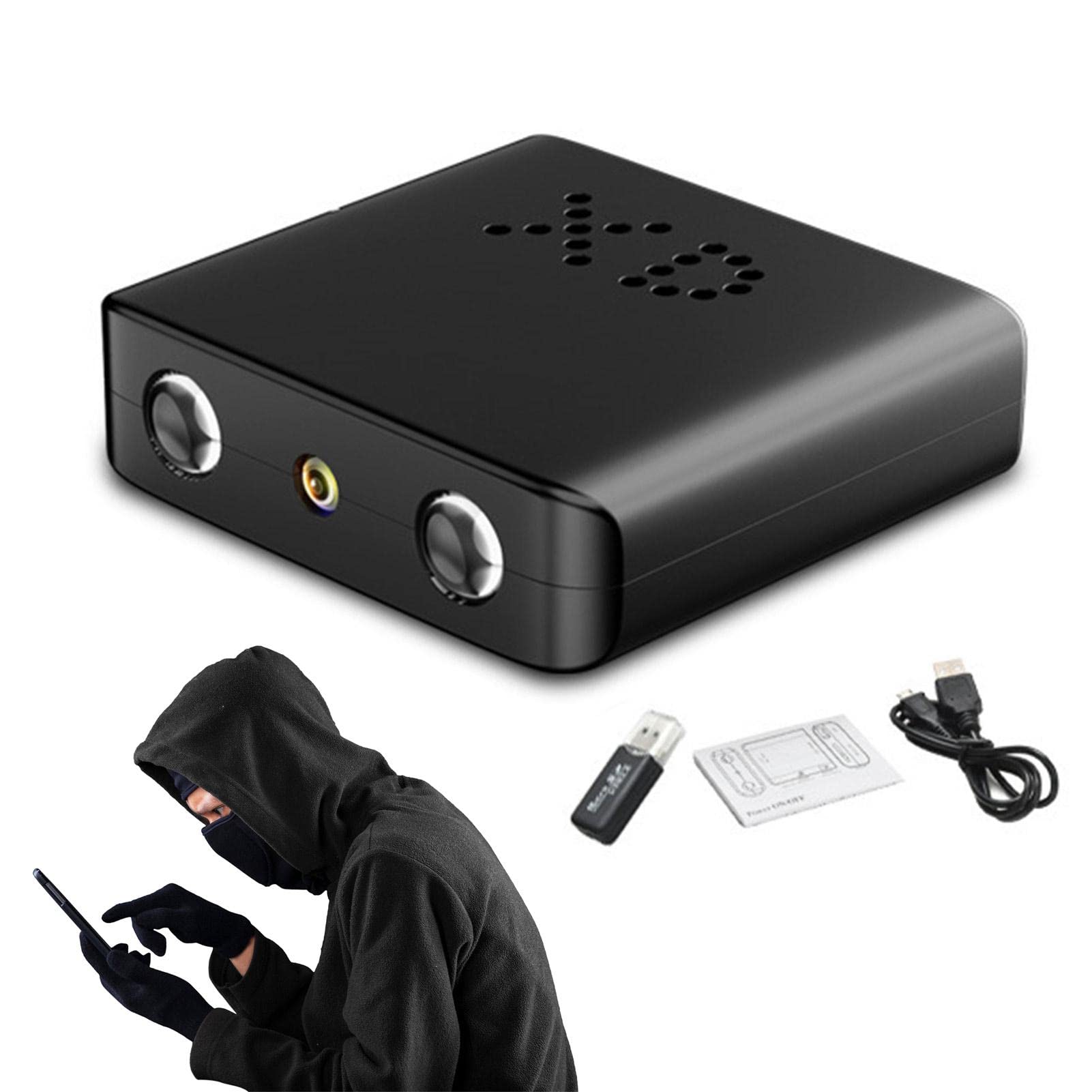Stronrive Spy Camera 1080P HD WiFi Hidden Security Camera with Night Vision & Audio Recording - Mini Nanny Cam for Home, Office, Baby Monitor, USB Charger - Ideal for Indoor Surveillance & Covert Monitoring