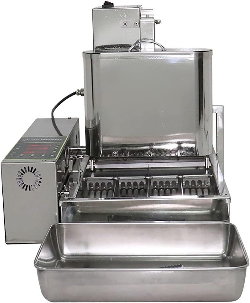 Automatic Digital Donut Fryer Machine - Commercial Mini Donut Maker with Adjustable Thickness, 5.5L Stainless Steel Hopper (1750 Donuts/Hour) - Perfect for Bakeries, Cafes, Food Trucks & Home Use