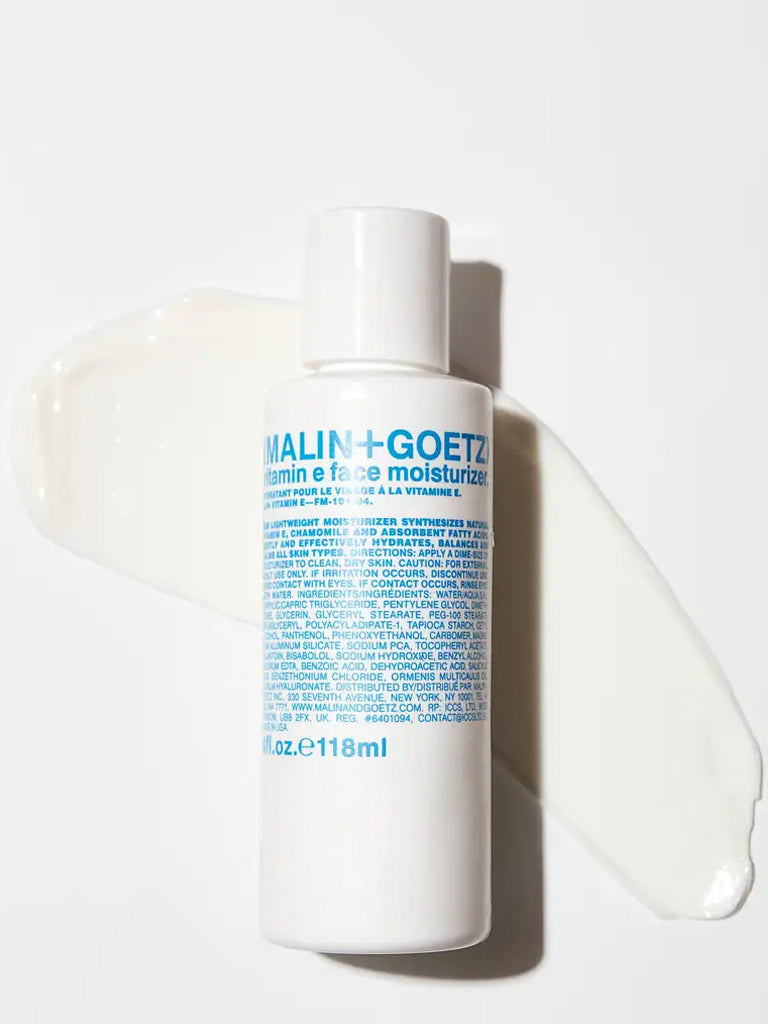Malin + Goetz Vitamin E Face Moisturizer - Hydrating Cream for Dry & Sensitive Skin | Daily Moisturizer for Men & Women | Perfect for Day & Night Skincare Routine
