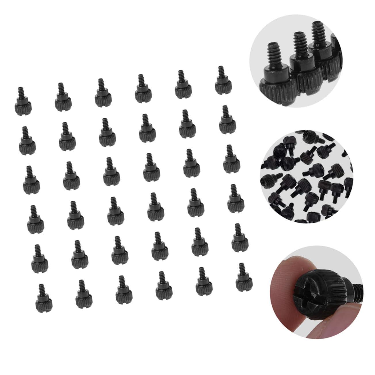 100pcs Computer Case Thumbscrews - Replacement Chassis Screws for PC Builds & Repairs | Durable Fixing Screws for Computer Parts & Accessories | Perfect for DIY PC Assembly, Upgrades, and Maintenance