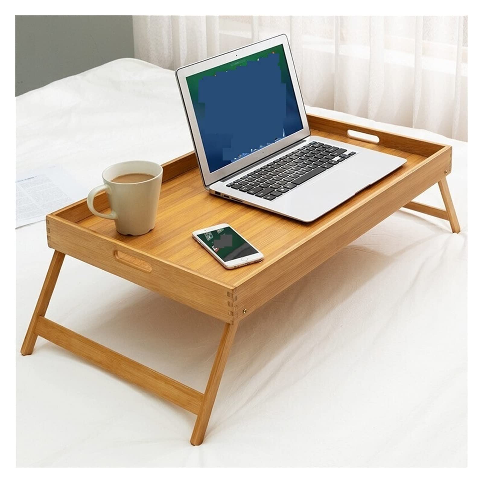 TOMYEUS Folding Computer Desk - Multifunctional Home Office Desk for Students, Small Space, Bedroom, Study & Writing | Portable Laptop Desk for Work, Gaming, Dorm Room & Bay Window Use