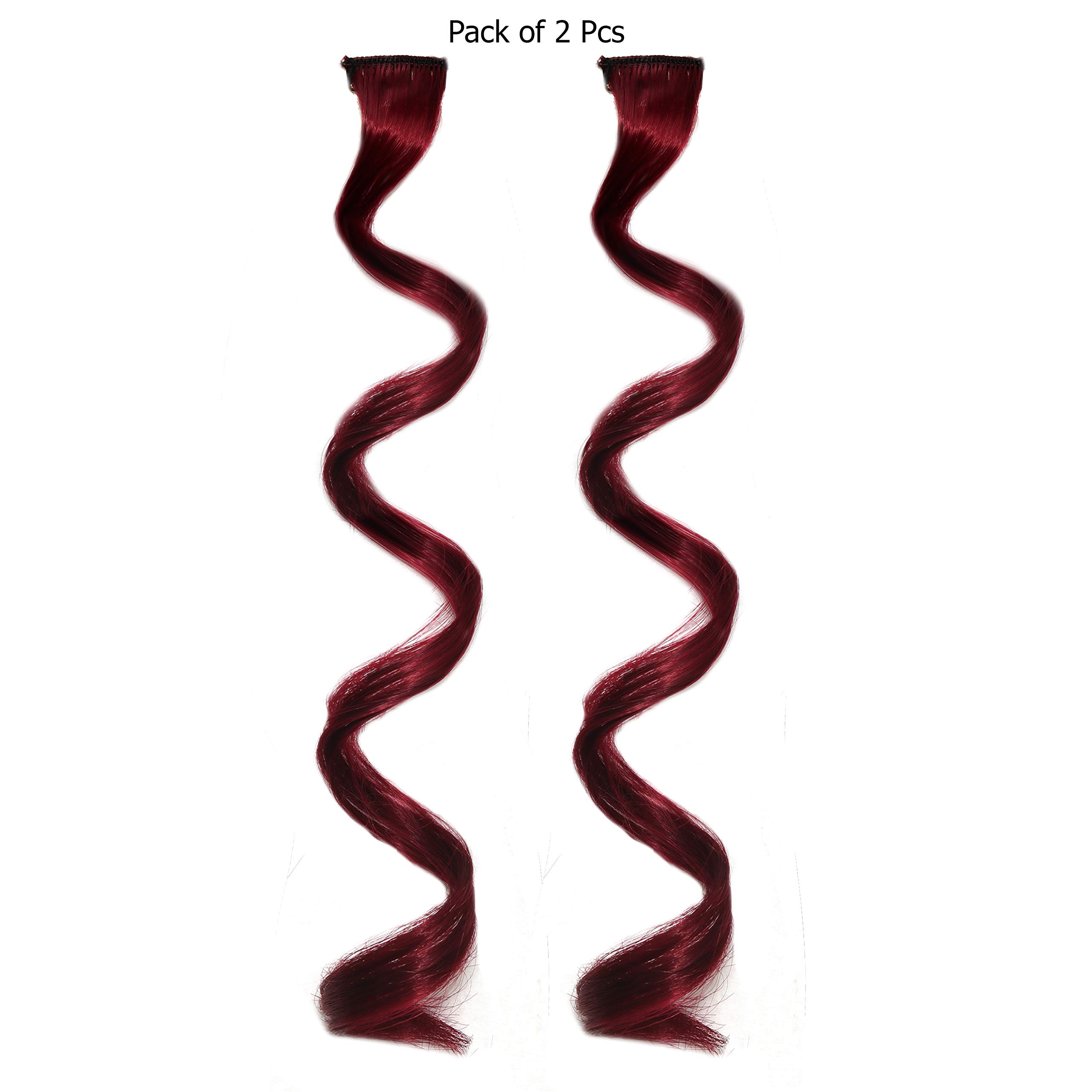 Rapidsflow® Real Human Hair Clip-in Extensions & Colored Streaks for Women & Girls - Perfect for Highlighting, Styling & Party Looks (4754)