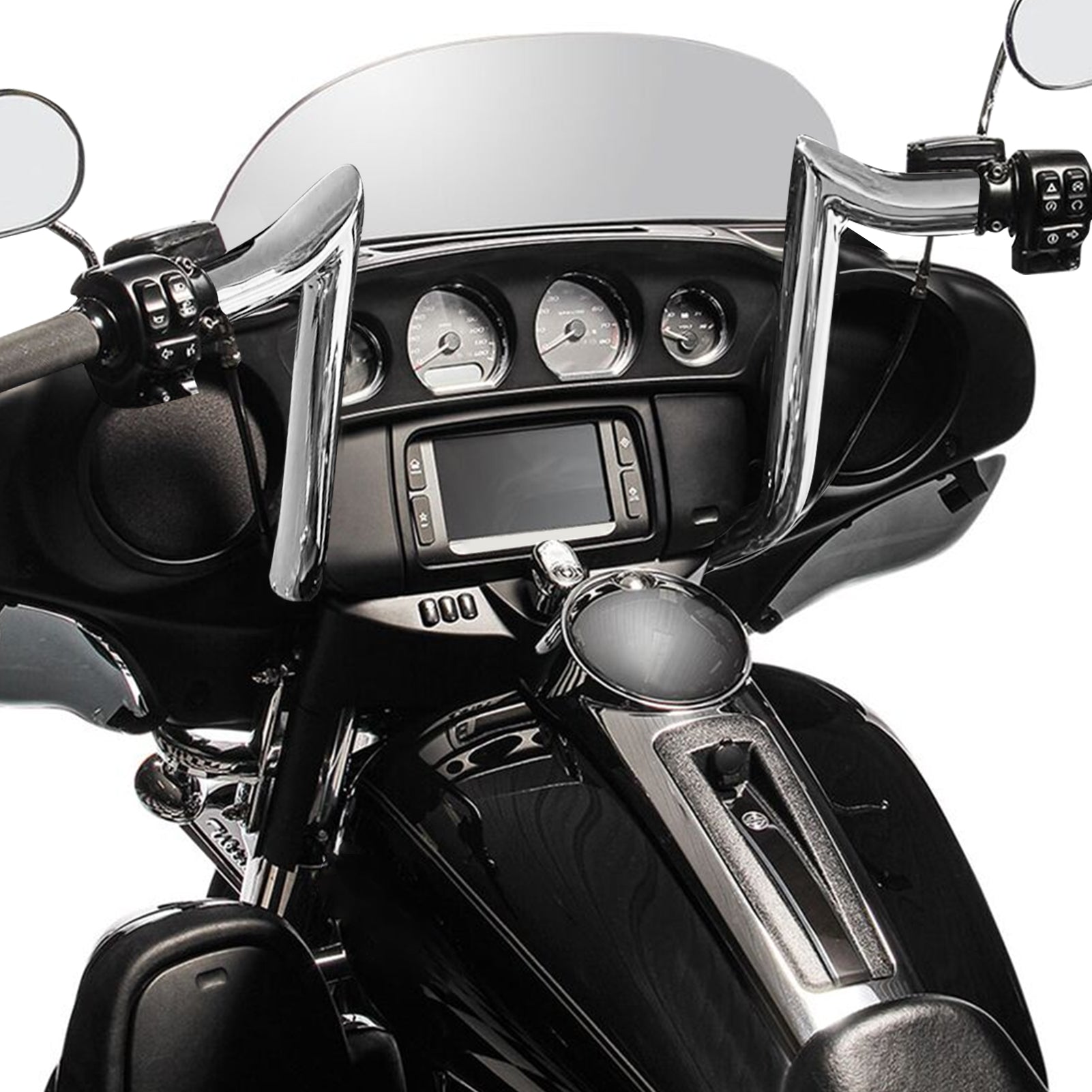 2014-2023 Harley-Davidson Touring Street Glide CVO Electra Glide Chrome 14 Pre-Wired Bagger Handlebar - Upgrade for Comfort & Style on Long Rides