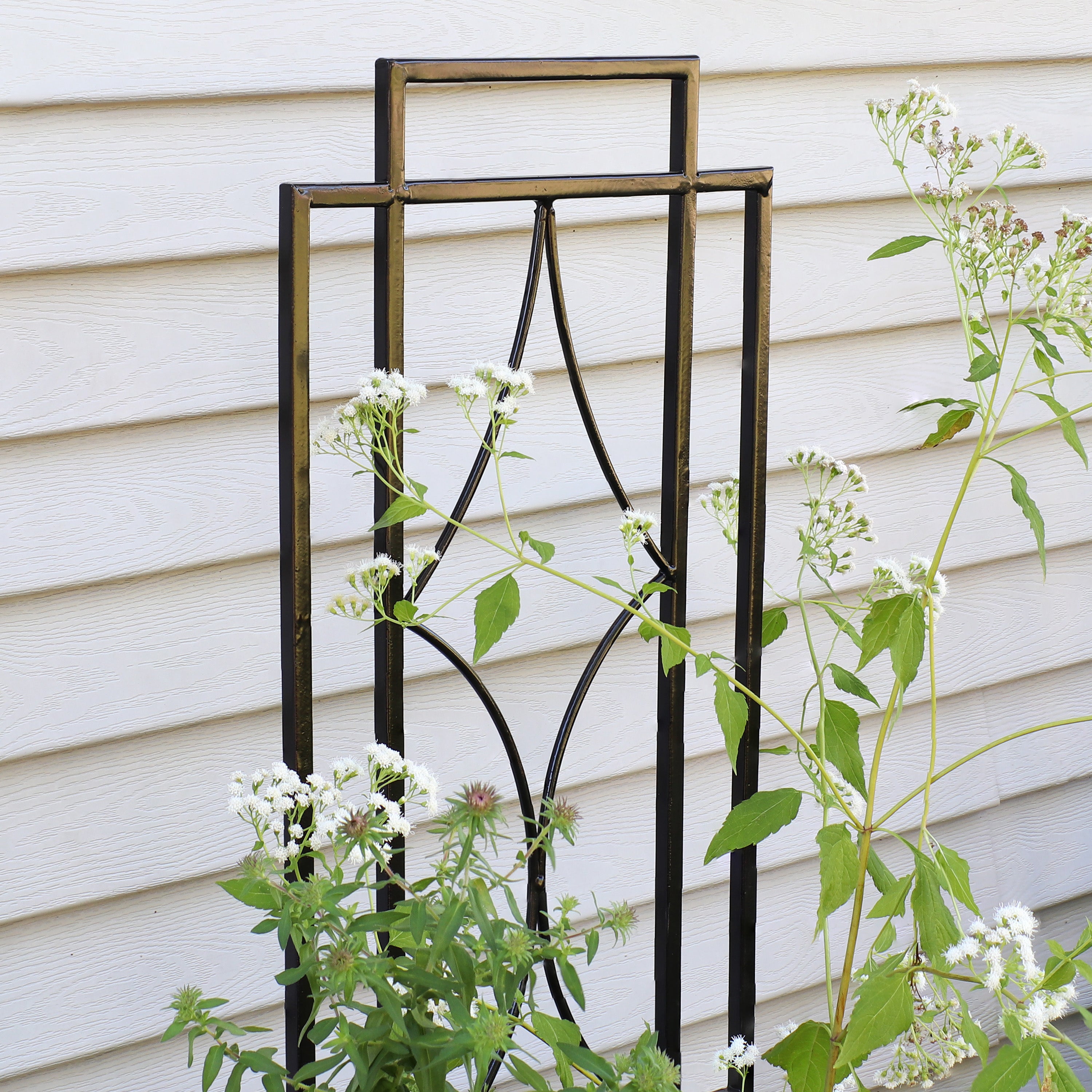 Sunnydaze 2-Piece Chic Diamond Trellis for Climbing Plants - Elegant Garden Support for Roses, Vines & Flowers - Perfect for Outdoor Gardens, Patios & Backyard Decor