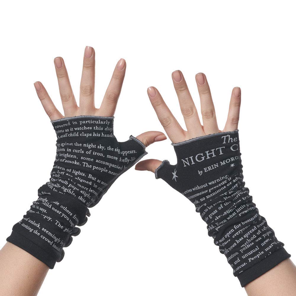 The Night Circus Writing Gloves - Fingerless Typing Gloves for Writers & Office Work - Warm Hand Protection for Cold Weather, Typing, and Creative Writing