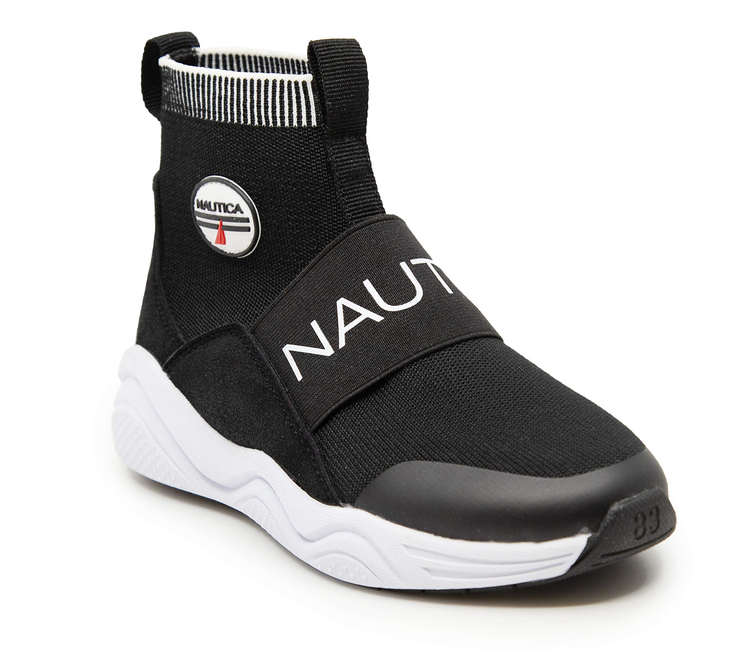 Nautica Kids Silas High-Top Sock Slip-On Sneakers with Extra Ankle Support - Boys & Girls Casual Shoes for Toddler, Little Kid & Big Kid | Perfect for School, Playground & Everyday Wear