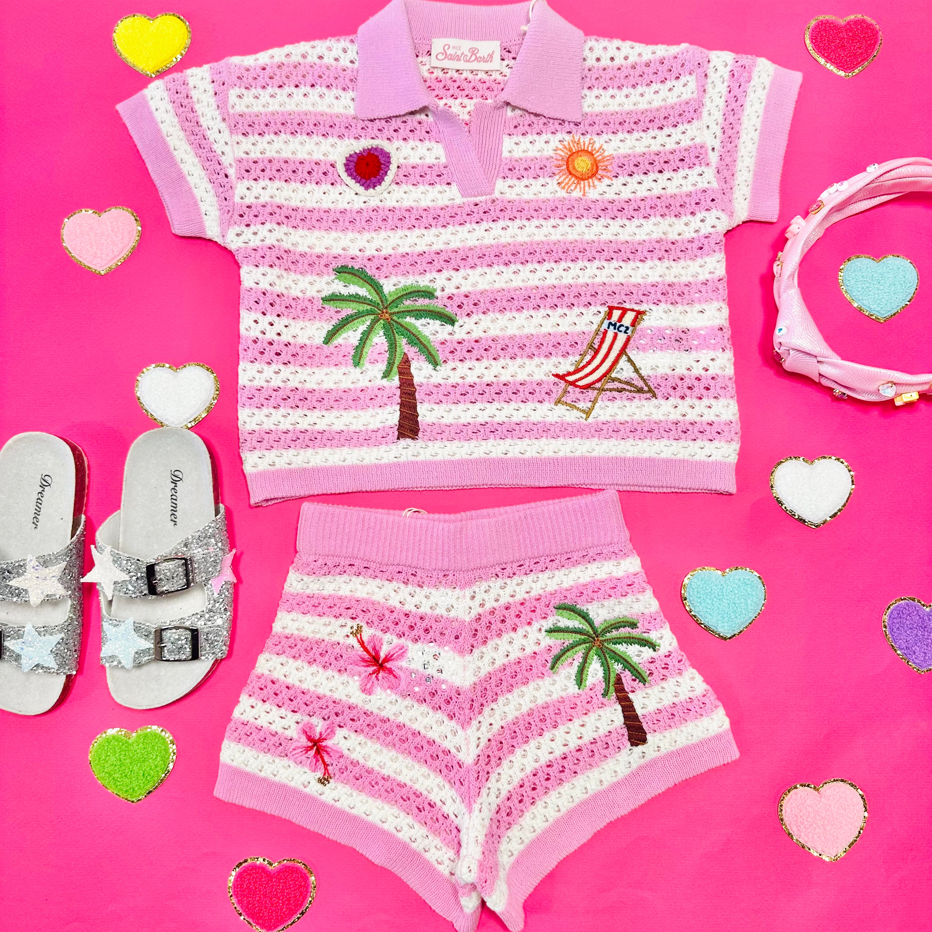 Pixie Jr Crochet Patches Top for Girls - Stylish & Comfortable Summer Fashion - Perfect for Casual Outings, Beach Trips & Family Gatherings