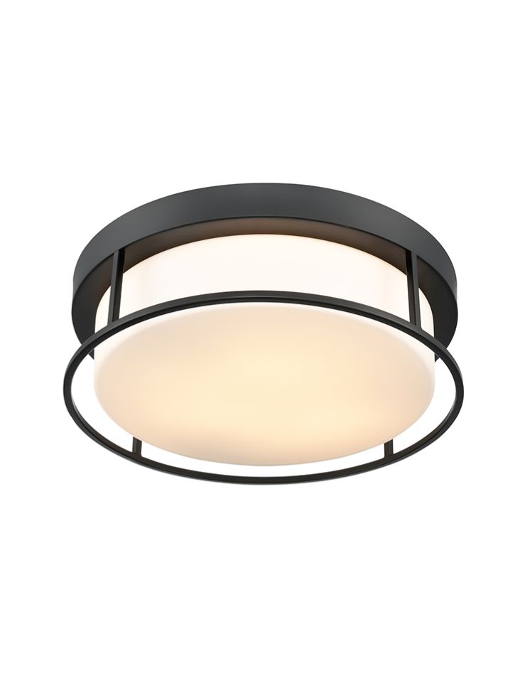 Bromley Flush Ceiling Light Fixture - Modern LED Ceiling Mount Light with Adjustable Brightness, Multiple Sizes & Finishes (Brushed Nickel, Matte Black, Polished Chrome) - Perfect for Bedroom, Living Room, Hallway and Office Lighting