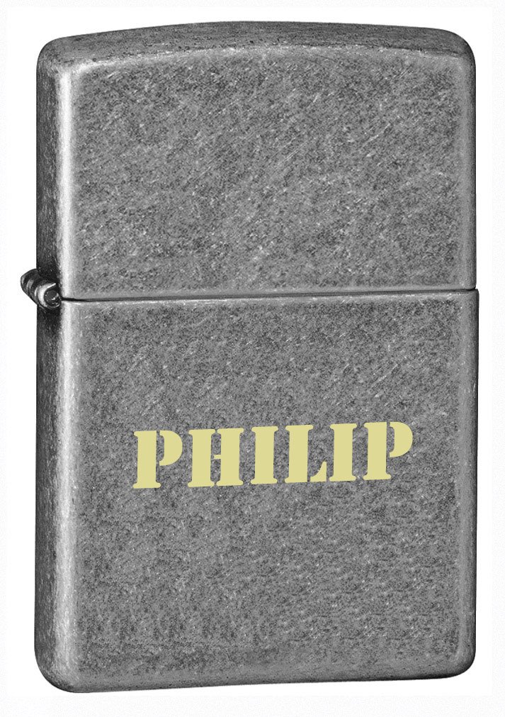 Personalized Antique Silver Plate Zippo Lighter with Free Laser Engraving - Perfect for Gifts, Collectibles & Everyday Carry (EDC)