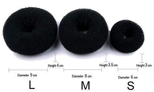 Premium Hair Donut Bun Maker Set of 3 - Professional Hair Accessories for Perfect Buns, Updos & Hairstyles - Ideal for Weddings, Prom, Work & Everyday Styling