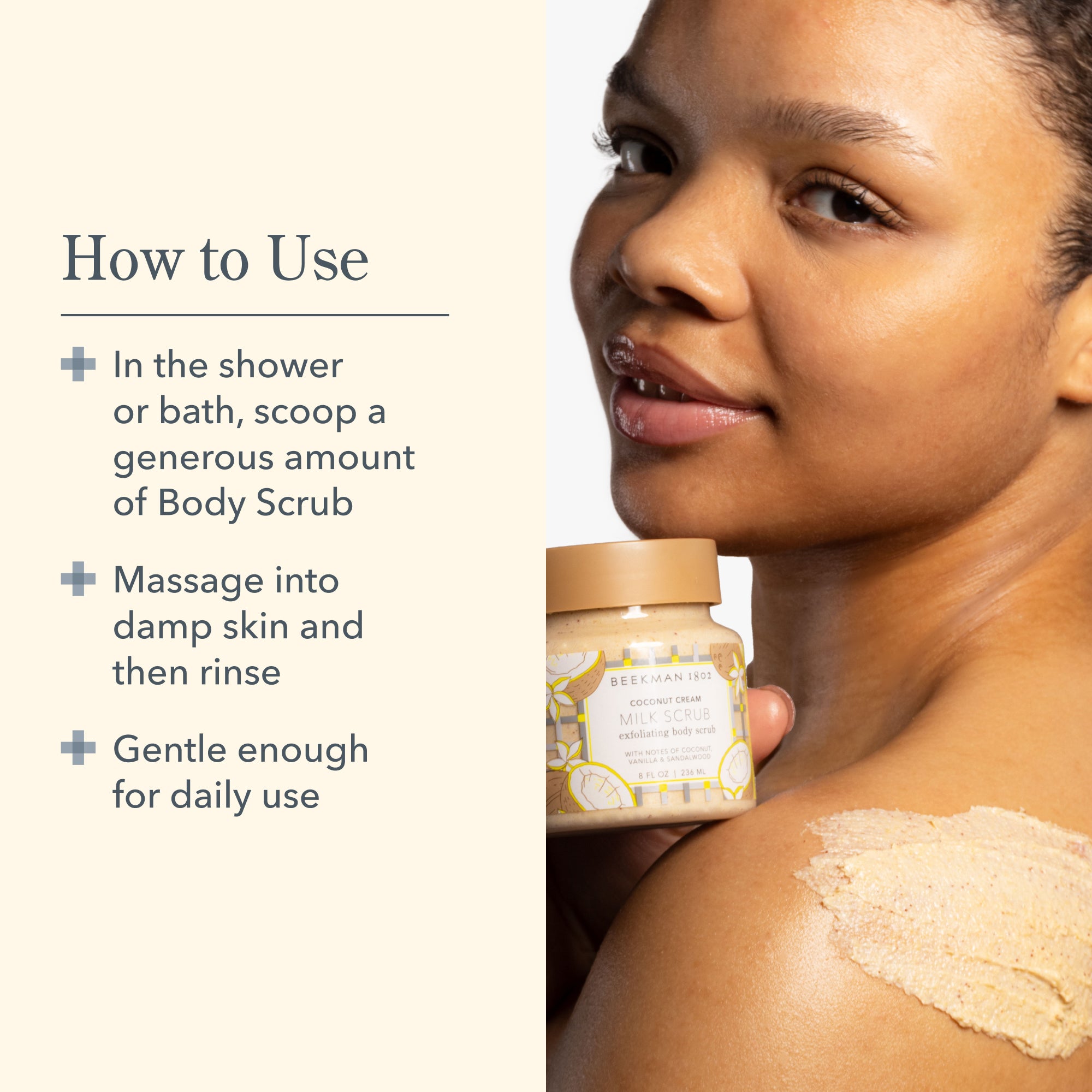 Organic Coconut Cream Body Lotion, Scrub & Wash Trio - Hydrating & Nourishing for Dry Skin - Perfect for Spa Day, Self-Care & Tropical Vacation Prep