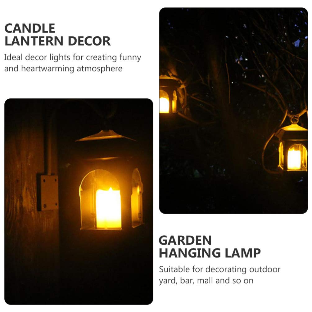 Solar Powered Hanging Lantern - Outdoor Garden Decor with Wind & Candle Effect, Waterproof LED Solar Light for Patio, Yard, Pathway & Camping (Set of 2) - Perfect for Backyard Parties, Wedding Decor & Romantic Ambiance