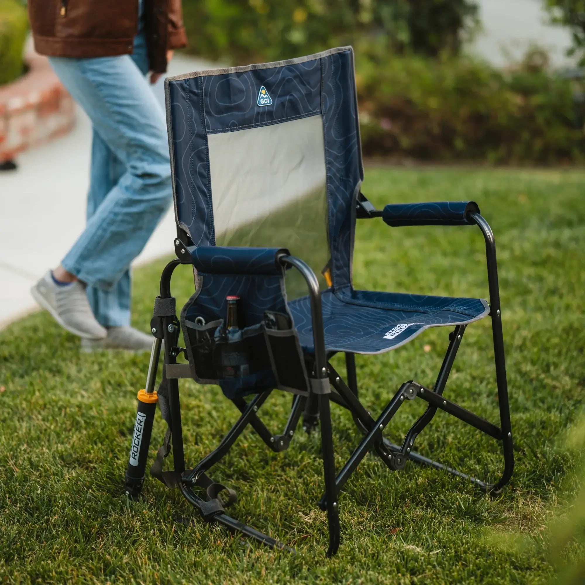 Stowaway Rocker™ - Compact Folding Rocking Chair for Camping, Travel & Small Spaces - Portable Outdoor Rocker for Patio, RV, Apartment & Nursery - Lightweight & Easy to Store