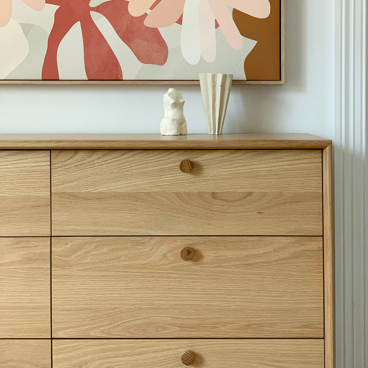 Koto 6-Drawer Chest - Modern Wooden Dresser for Bedroom & Living Room Storage | Perfect for Organizing Clothes, Linens, and Home Essentials