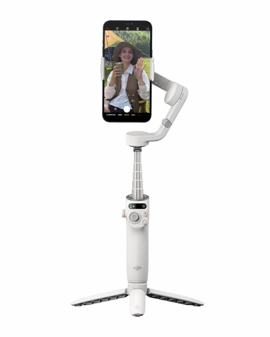 DJI Osmo Mobile 6 Smartphone Gimbal Stabilizer - Platinum Gray for Smooth 4K Videos & Photos | Perfect for Vlogging, Travel & Social Media Content Creation