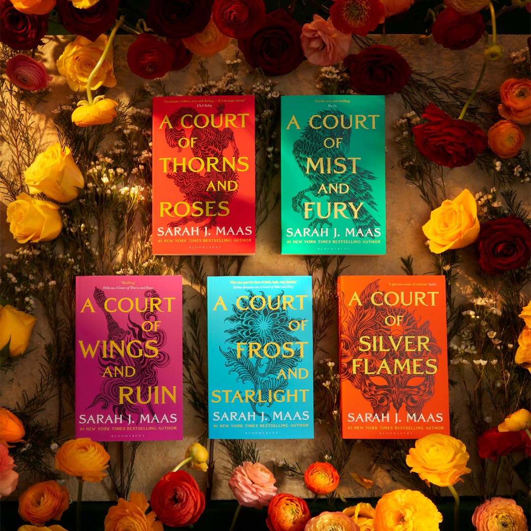 A Court of Thorns and Roses Paperback Box Set (5 Books) - Complete Fantasy Romance Series 1-5 by Sarah J. Maas | TikTok Viral Books for Adults | Perfect for Fantasy Lovers & Book Club Discussions
