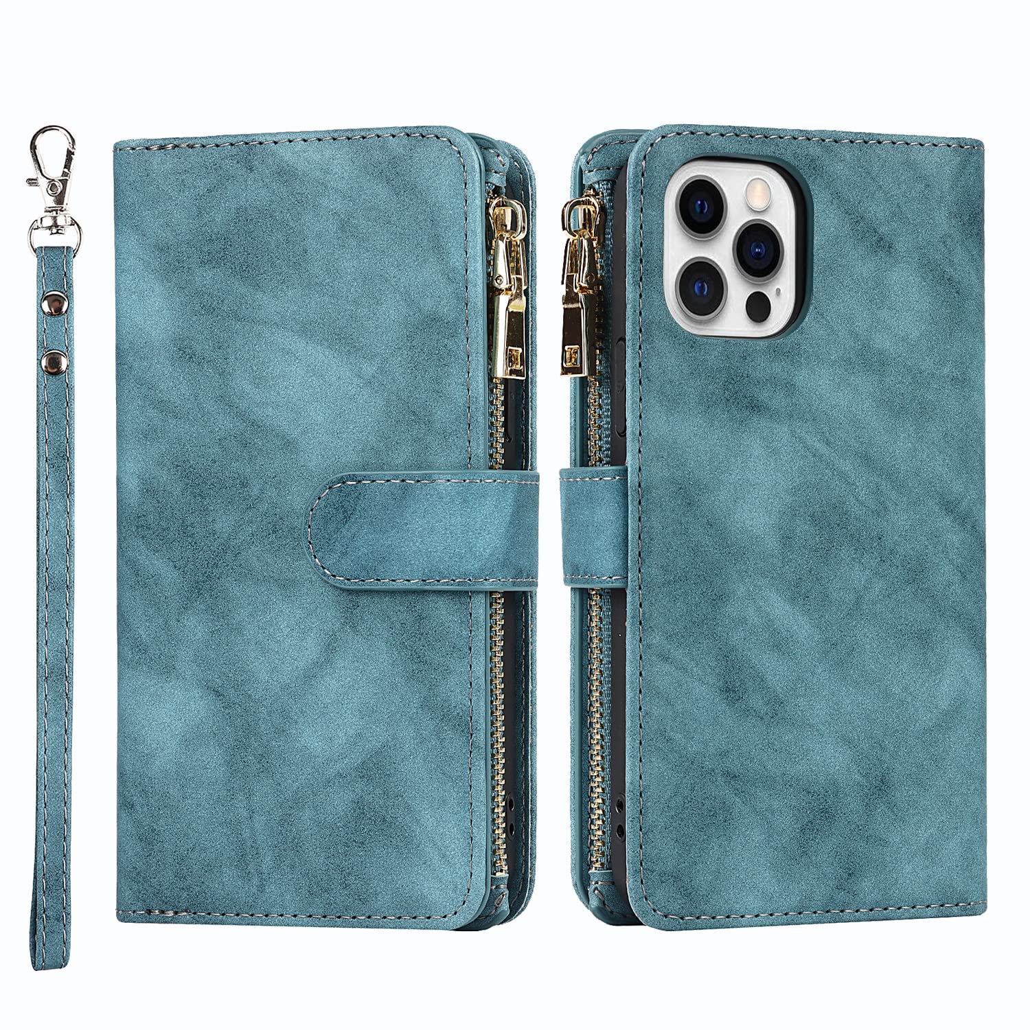 Jaorty Magnetic Leather Wallet Case for iPhone 12 Pro (6.1