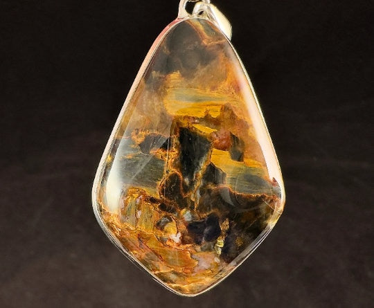 PIETERSITE Crystal Pendant Necklace - AA Grade Natural Stone, 925 Sterling Silver Arrowhead Jewelry - Healing Crystal Gift for Women & Men - Perfect for Meditation, Energy Work & Spiritual Healing