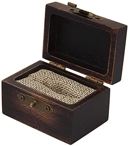 Handcrafted Rustic Wooden Engagement Ring Box - Solid Wood Proposal Wedding Ring Storage Case - Perfect for Proposals, Weddings & Anniversary Gifts