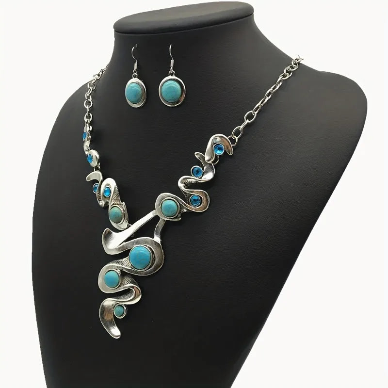 Elegant Jewelry Set for Women - Sterling Silver Necklace & Earrings Gift Set, Perfect for Weddings, Anniversaries & Special Occasions