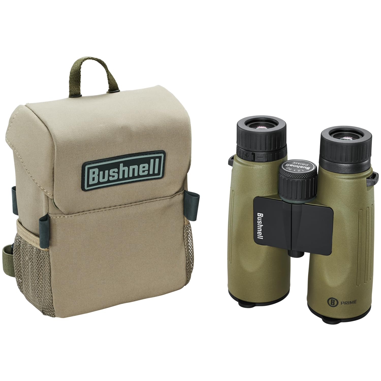 Bushnell Prime 12x50 Waterproof Binoculars with Vault Bino Caddy - High Power Hunting & Bird Watching Binocular Set for Outdoor Adventures, Hiking, Camping & Wildlife Observation