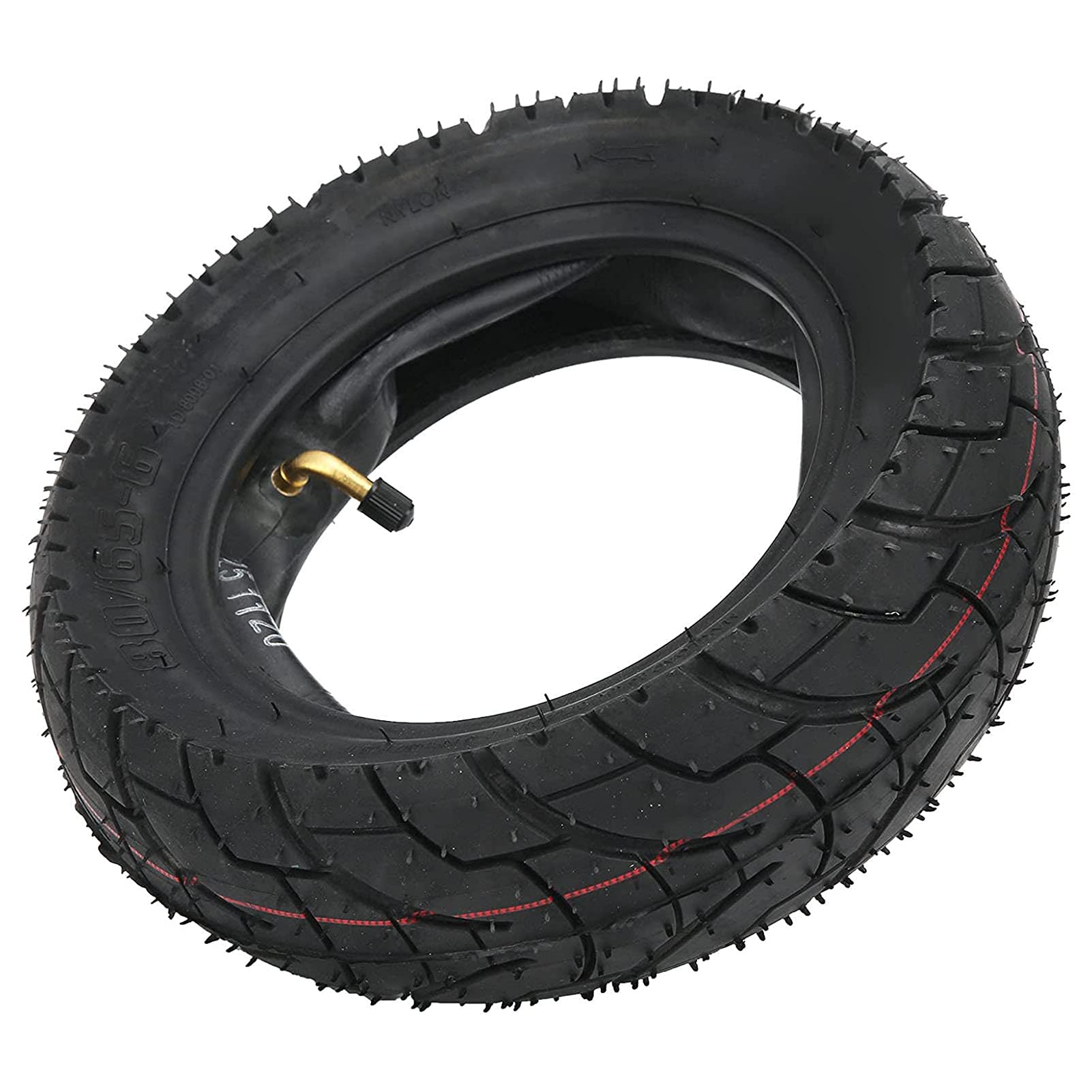 JYCCH 80/65-6 Anti-Slip Inflatable Rubber Tire & Inner Tube for Electric Scooters - Replacement Parts for Xiaomi, Segway, Razor E-Scooters - Perfect for Commuting, Urban Travel & Outdoor Adventures (Black)