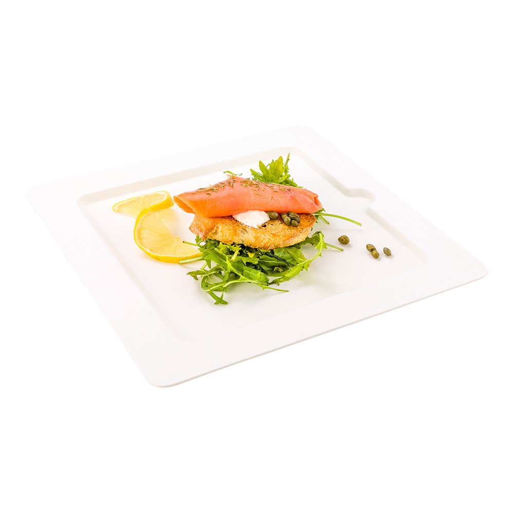 Eco-Friendly 9.7 Inch Disposable Dinner Plates - 100 Pack Heavy-Duty Bagasse Plates Made from Natural Sugarcane Fibers | Sturdy & Modern White Restaurantware for Parties, Catering & Outdoor Events