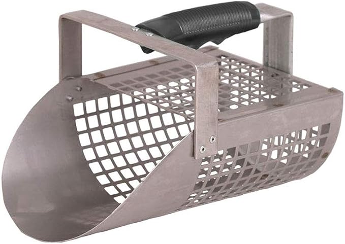 Garrett Stainless Steel Sand Scoop for Metal Detecting - Heavy Duty Beach Treasure Hunting Tool with Comfortable Grip - Perfect for Beachcombing, Gold Prospecting & Outdoor Adventures
