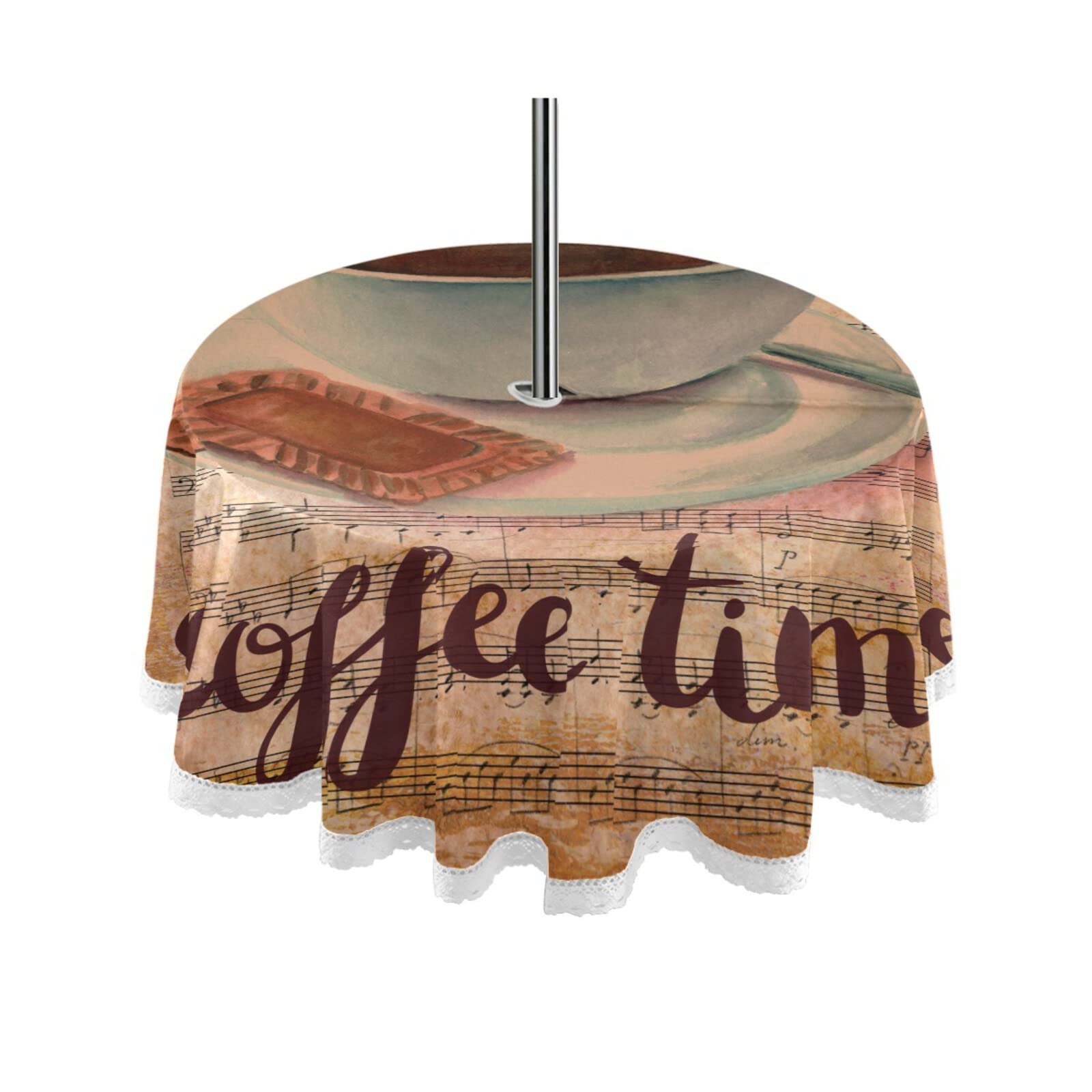 Vintage Coffee Tablecloth 60