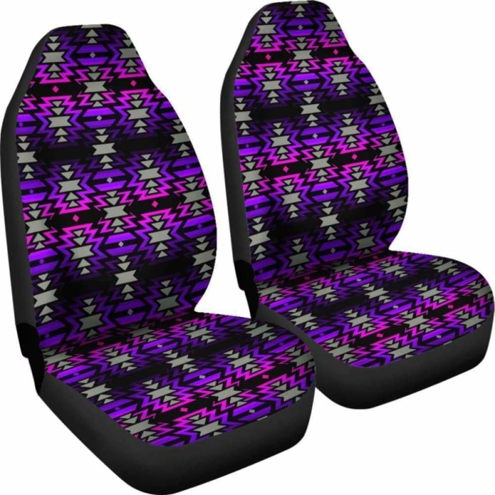 Black Fire Pink and Purple Car Seat Covers - Universal Fit for Cars, Trucks & SUVs - Waterproof & Comfortable - Perfect for Road Trips, Daily Commutes & Car Protection