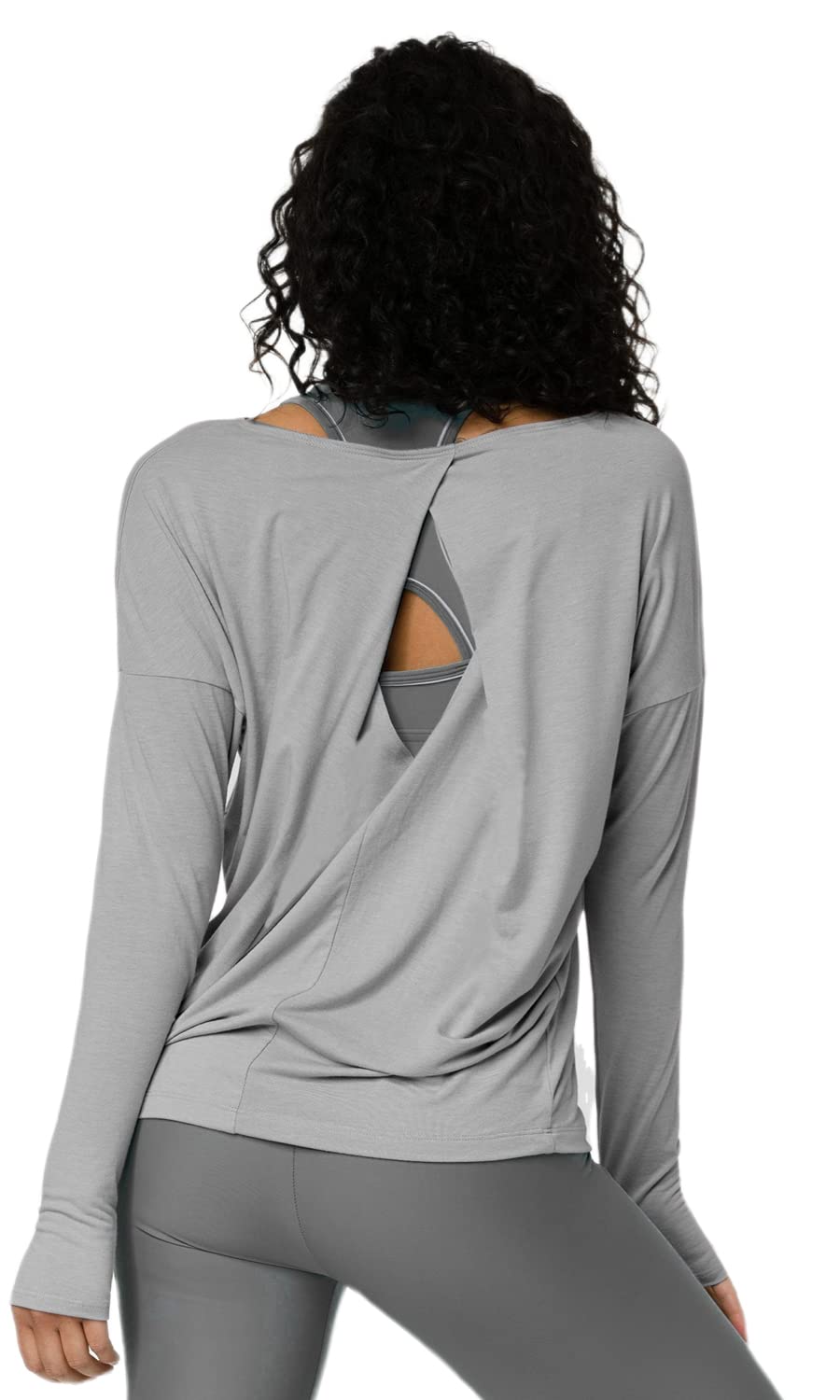 Sanutch Women's Long Sleeve Backless Workout Top - Breathable Exercise Shirt for Yoga, Gym & Running - Sexy Fitness Clothing for Active Lifestyles